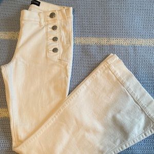 Bootleg White Vintage Style Jeans